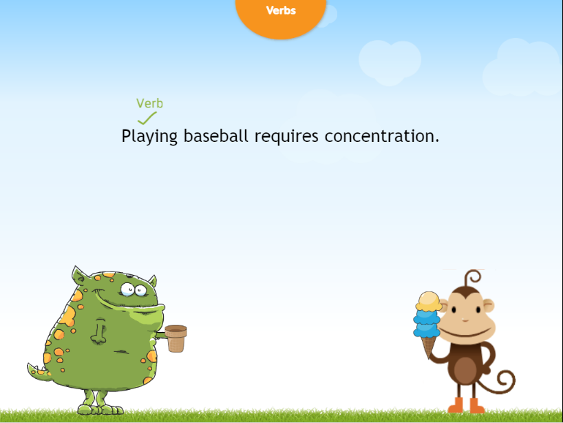 Nouns and verbs game content classconnect